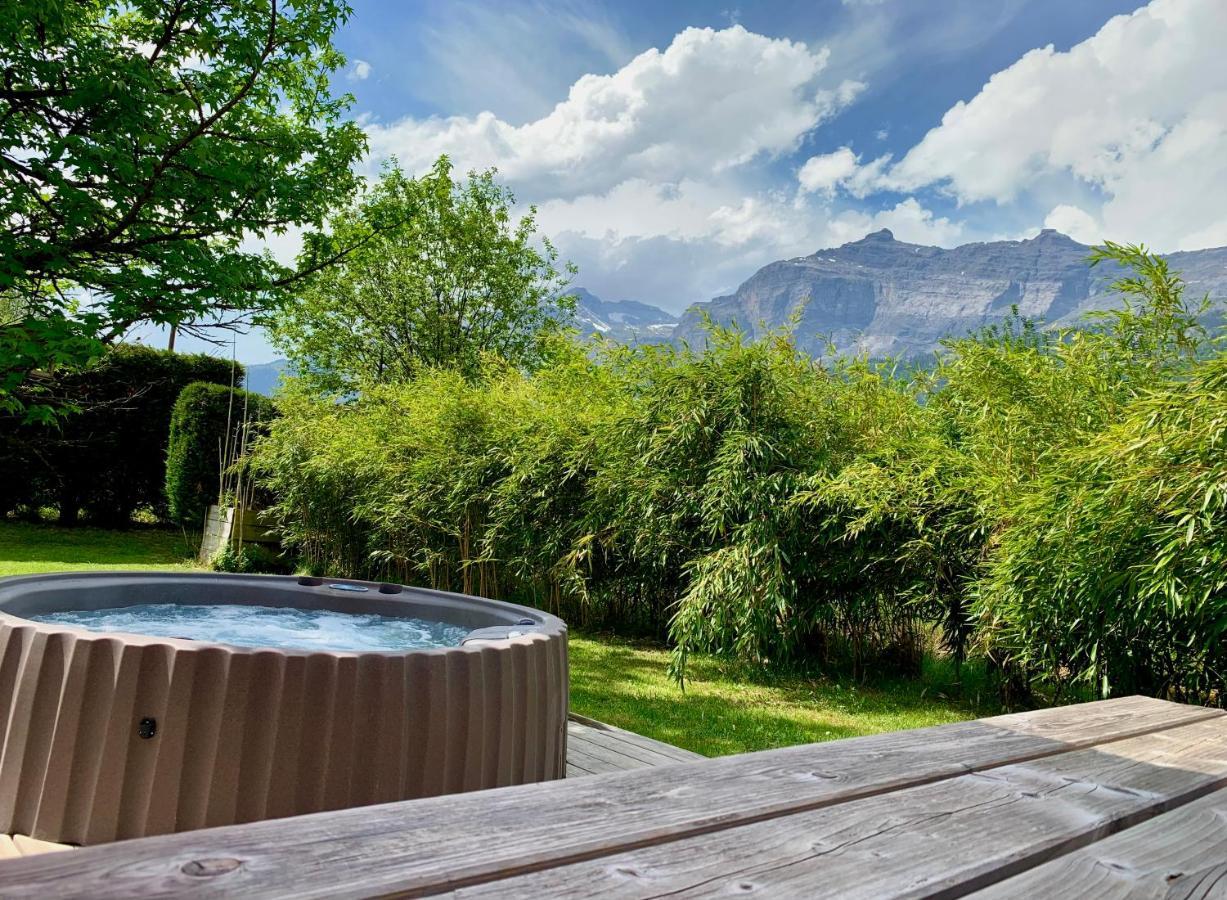 Appartement Avec Jacuzzi Dans Chalet Prive, Grande Terrasse, Parking Gratuit Les Houches Exteriör bild